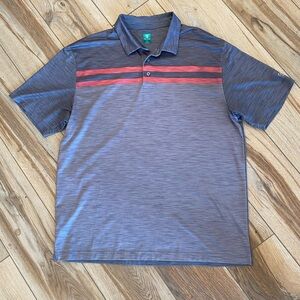 Men's XL Blue and Red Striped Pro Tour Polo Shirt